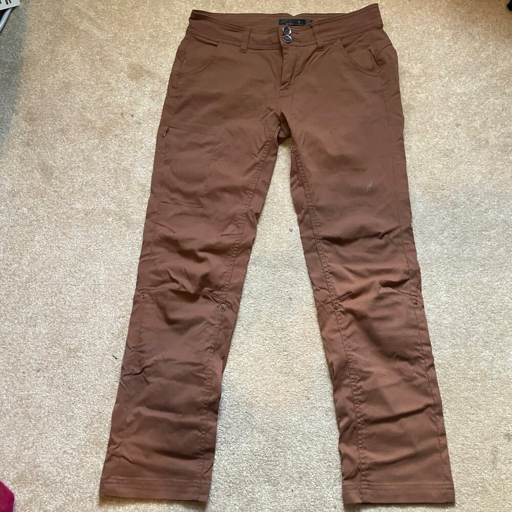 Prana Stretch Zion Halle Pant straight cut size 6 tan